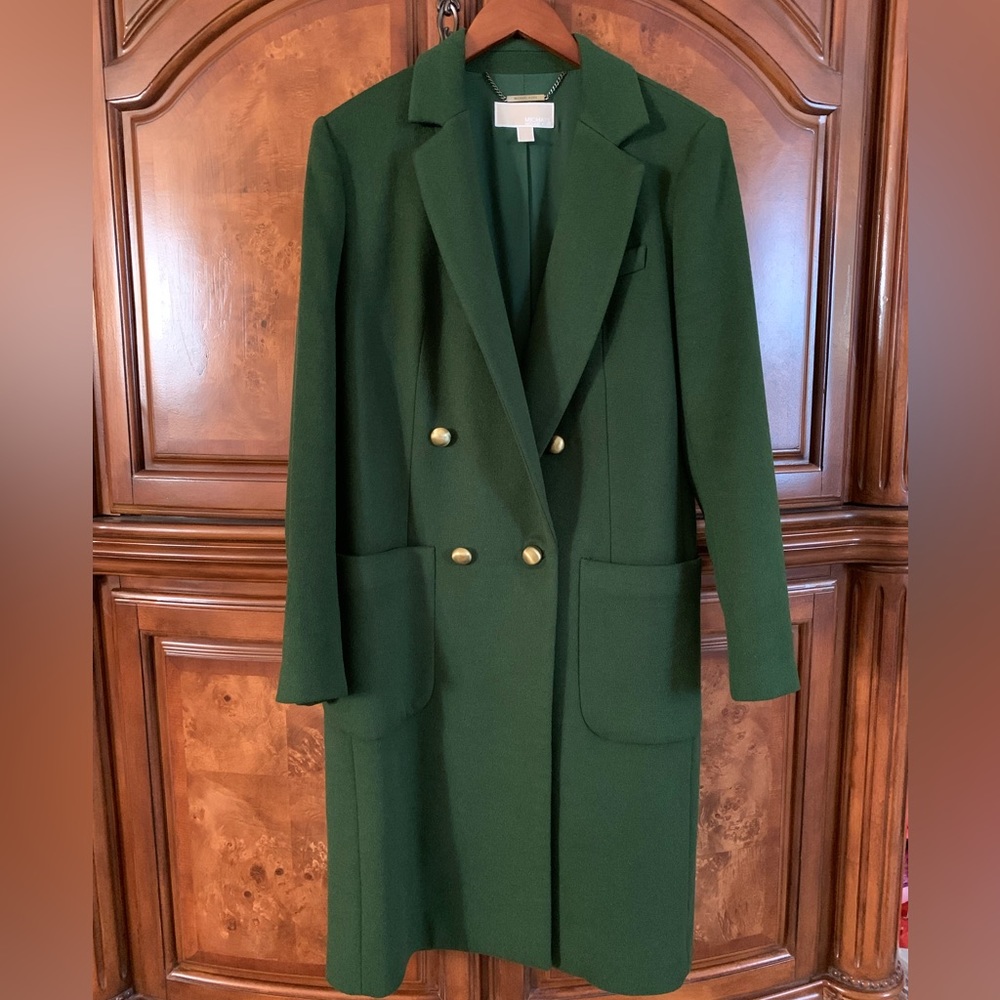 Michael Kors  Beautiful Green Coat size 8.